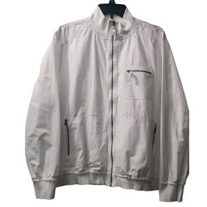 Chico's White Zip Up Jacket Lightweight Travel Casual Coat‎ Size 3